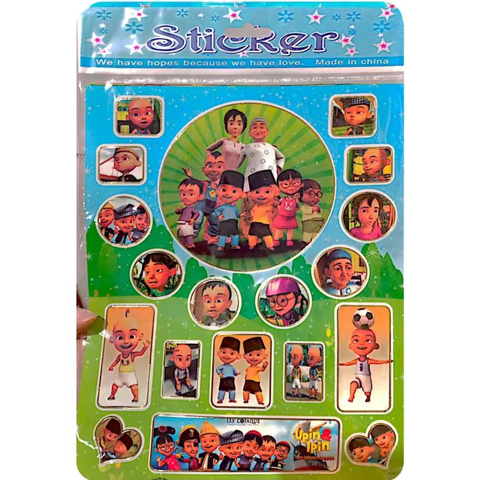 Gambar stiker laser gambar tempel laser stiker karakter upin ipin - 1 dari cuci gudang surabaya undefined Tokopedia