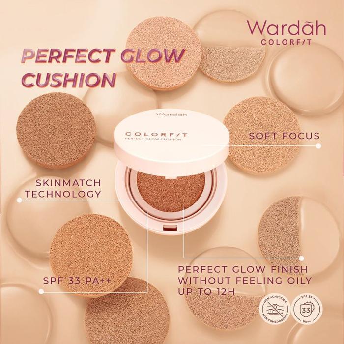 Gambar WARDAH REFILL COLORFIT PERFECT GLOW CUSHION SPF33 PA++ - 11C Pink Fair dari Mekar Cosmetic_NEW undefined Tokopedia