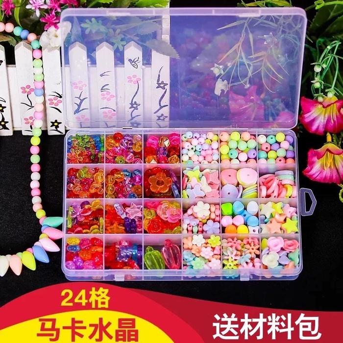 Gambar Mainan DIY Gelang Manik-manik 24 Kompartemen Seni Kerajinan Perhiasan - 2 dari JD store1689 undefined Tokopedia