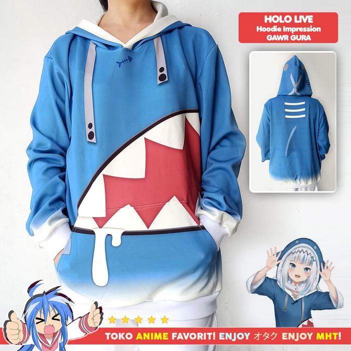 Gambar Sweater Anime Holo Live Gawr Gura Impression Cosplay - Biru Muda, M dari JilyStore_NEW undefined Tokopedia