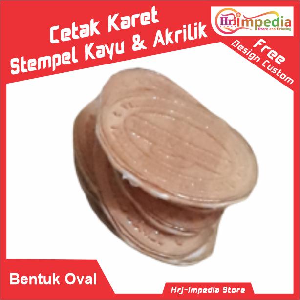 Gambar Cetak Karet Stempel Kayu Oval & Cetak Karer Stempel Akrilik/Acrylic - 20x30mm dari Hrj-Impedia Print undefined Tokopedia