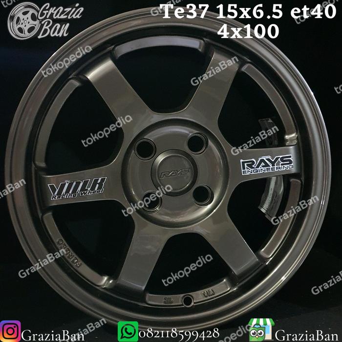 Jual velg volk rays te37 r15 15x6.5 et40 4x100 - Kab. Semarang 