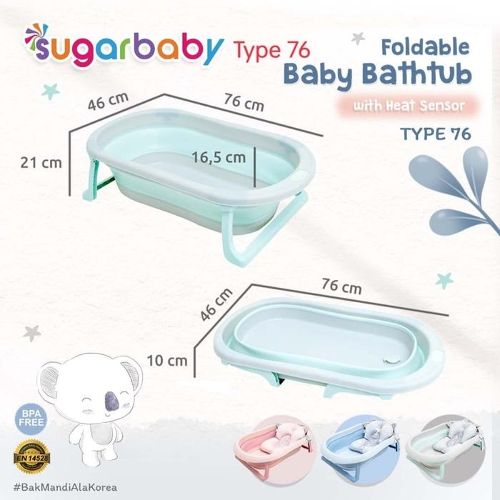 Gambar Sugarbaby foldable bathup bak mandi lipat F76 F79 F88 - F76: 46x76x21 dari okashikuu undefined Tokopedia