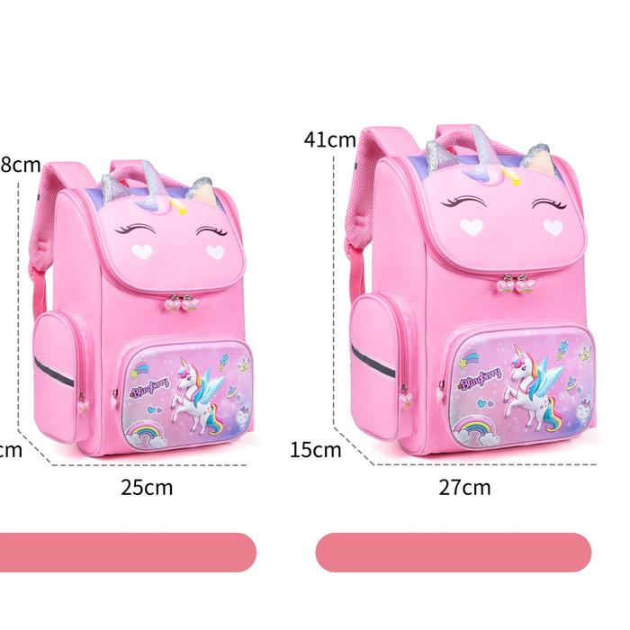 Gambar Ransel Sekolah Unicorn TK SD Tas Backpack Anti air waterproof 3D dari Picasso Shop undefined 5 Tokopedia