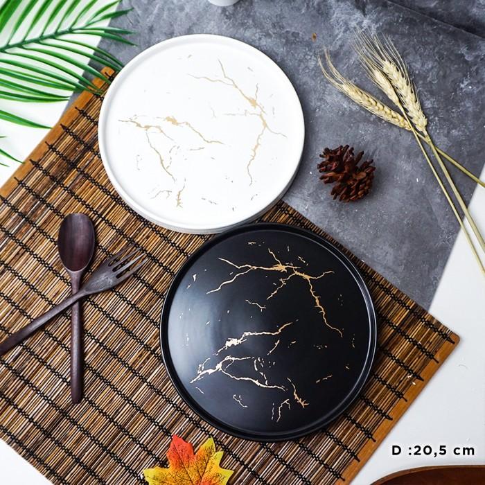 Gambar Piring Steak Makanan Elegant Wadah Saji Premium Marble Size L & S - Size L - Putih dari Mega Indo Grosir undefined 5 Tokopedia