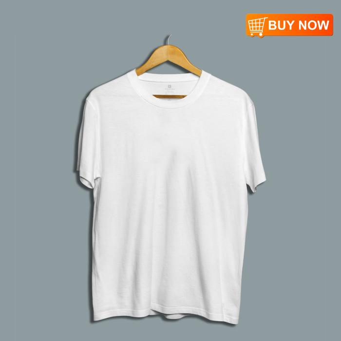 Gambar Baju Kaos Polos Unisex Cowo Cewe Lengan Pendek Cotton Combed 30s - Putih, M dari ZeeVana.Collection undefined Tokopedia