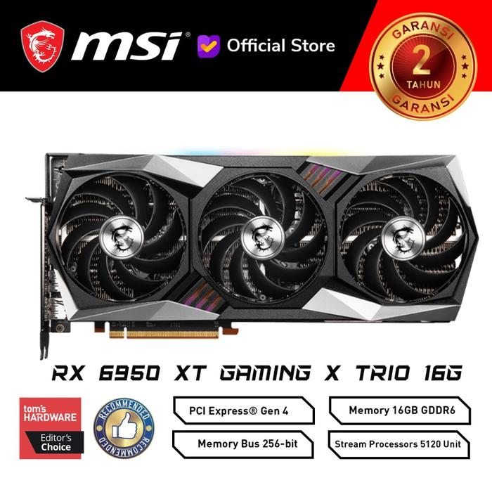 Gambar VGA MSI Radeon RX 6950 XT GAMING X TRIO 16GB GDDR6 256Bit dari Asiatech Solusindo undefined Tokopedia