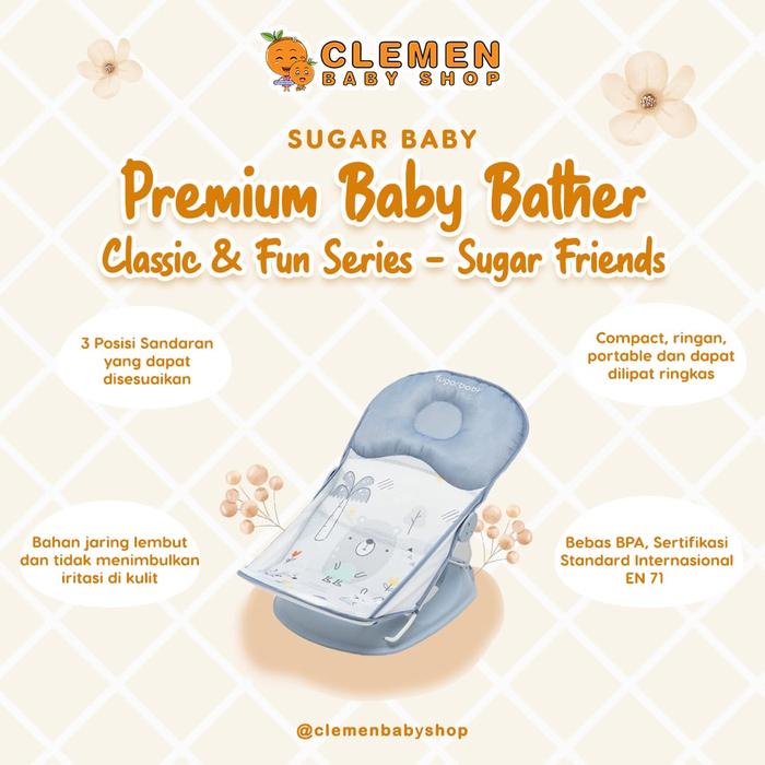 Gambar Sugar Baby Premium Baby Bather Classic & FunSeries (Tempat Mandi Bayi) - Sugar Friends dari Clemen Baby Shop undefined Tokopedia
