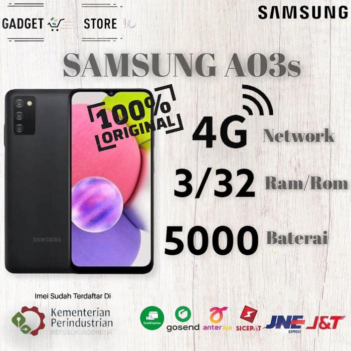 Gambar SAMSUNG GALAXY A03S 3/32 GARANSI SEIN MURAH - Hitam dari GadgetStoreID1 undefined Tokopedia