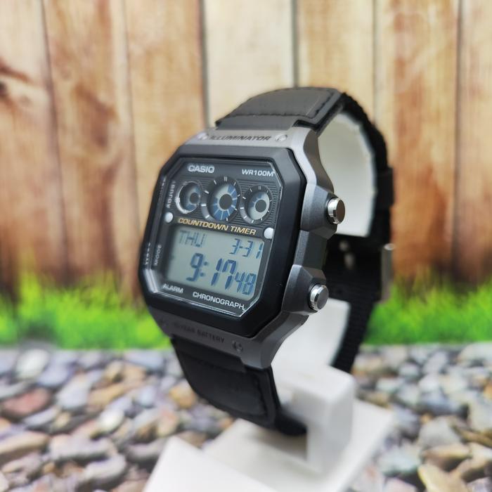 Gambar Casio Original Jam Tangan Pria Strap Kanvas AE-1300WH-1A Custom Keren - AE-1300WH-8A dari Ogytashop Kota Administrasi Jakarta Pusat Tokopedia