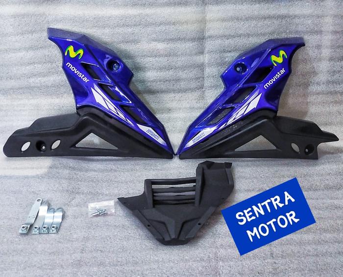 Gambar Tutup Mesin Vixion New NVA NVL Transformers - Cover Mesin Khusus Vixio - Biru dari Angelina Motor Shop undefined Tokopedia