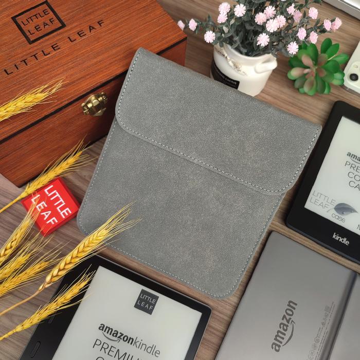 Gambar kindle oasis 10th Gen warm light suede sleeve pouch case casing cover - Grey dari Miss Jolie - Little Leaf undefined Tokopedia