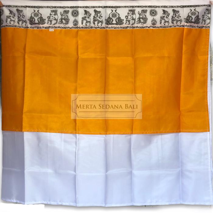 Gambar Wastra Wayang Merajan / Pelinggih Berbagai Ukuran dan Warna Khas Bali - Putih-Kuning, 2 Meter dari PURI TAKSU undefined Tokopedia