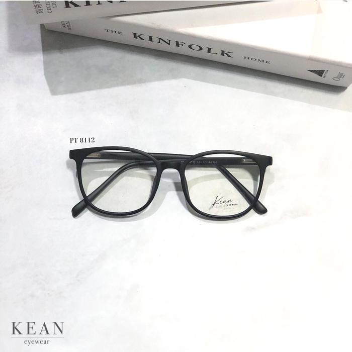 Gambar PT-8112 FRAME KACAMATA OVAL SUNGLASS FASHION LENSA ANTI RADIASI - HITAM, FRAME ONLY dari KeanEyewear undefined Tokopedia