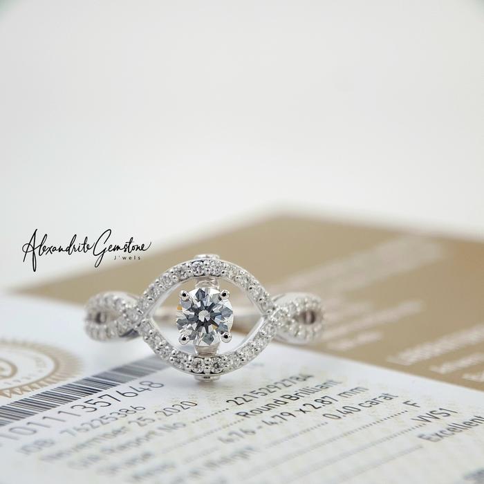 Ag Jewellery Gia Vvs1 Cincin Emas Berlian Gia Certificate F Vvs1