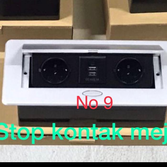 Gambar stop kntak meja meeting table pop up power soket outlet usb - NOMOR 9 dari eco led lighting undefined Tokopedia