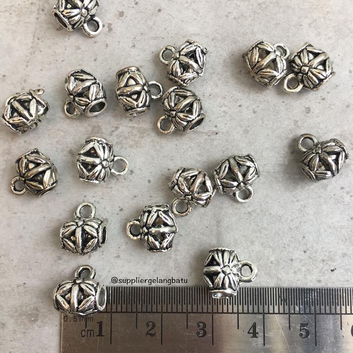 Gambar Aksesoris bandul liontin cangkir SILVER gelas spacer gelang kalung - 2 dari gelangbatu undefined Tokopedia