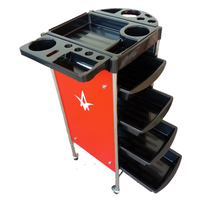 Gambar rak salon / rak troli salon / rak 5 susun / rak salon & barbershop - Merah dari Pusat Alat Salon undefined Tokopedia