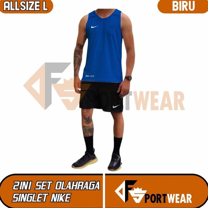 Gambar STELAN LEKBONG POLOS JERSEY SINGLET FUTSAL SEPAK BOLA LEKBONG BAJU - Biru, L dari sinarterang@ undefined Tokopedia