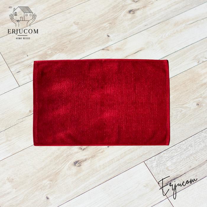 Gambar Clavellui Keset Handuk Kaki 60 x 40 cm 100% Cotton Bath Mat Premium - MAROON dari erjucom undefined Tokopedia
