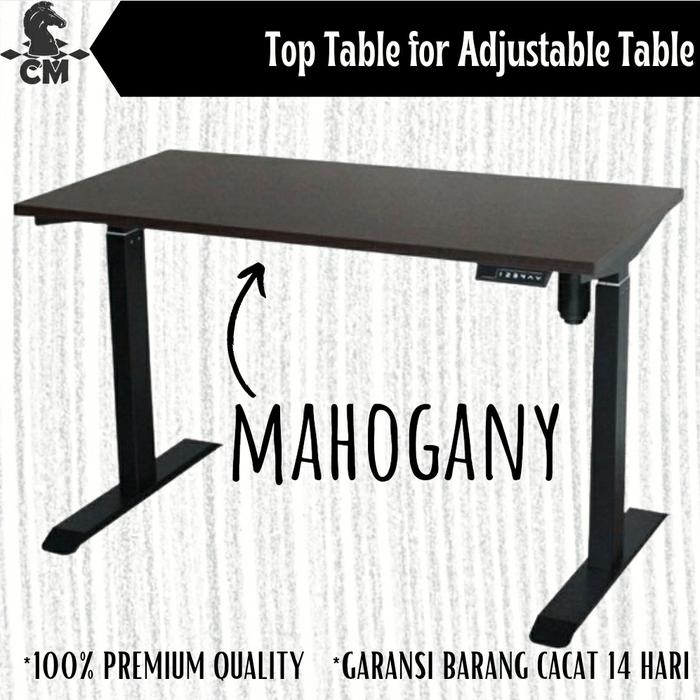 Gambar top table meja finishing HPL adjustable table desk - mahogany, S dari CHESS.MAKMUR undefined Tokopedia