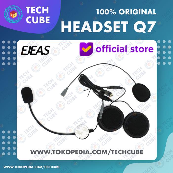 Gambar Headset Earpiece Mic Bracket Clip Clamp Kit Intercom Helm EJEAS Q7 - Headset Saja dari Tech Cube Store undefined Tokopedia