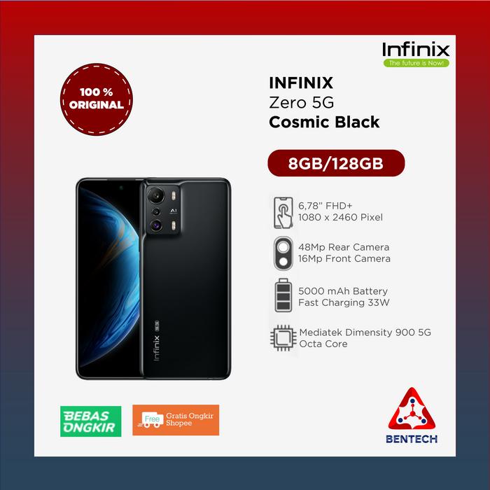 Gambar Infinix Zero 5G 8+128gb Garansi Resmi - Cosmic Black, 8/256 dari BENTECH SHOP undefined Tokopedia