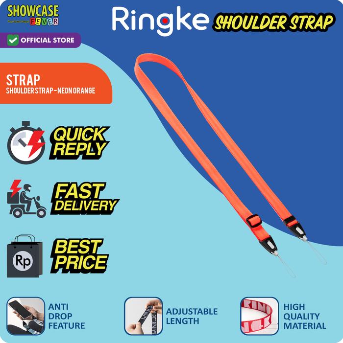 Gambar Ringke Compatible For Shoulder Strap Tali lanyard Gadget Camera Handphone Nylon - S-Orange dari ShowcaseFever undefined Tokopedia