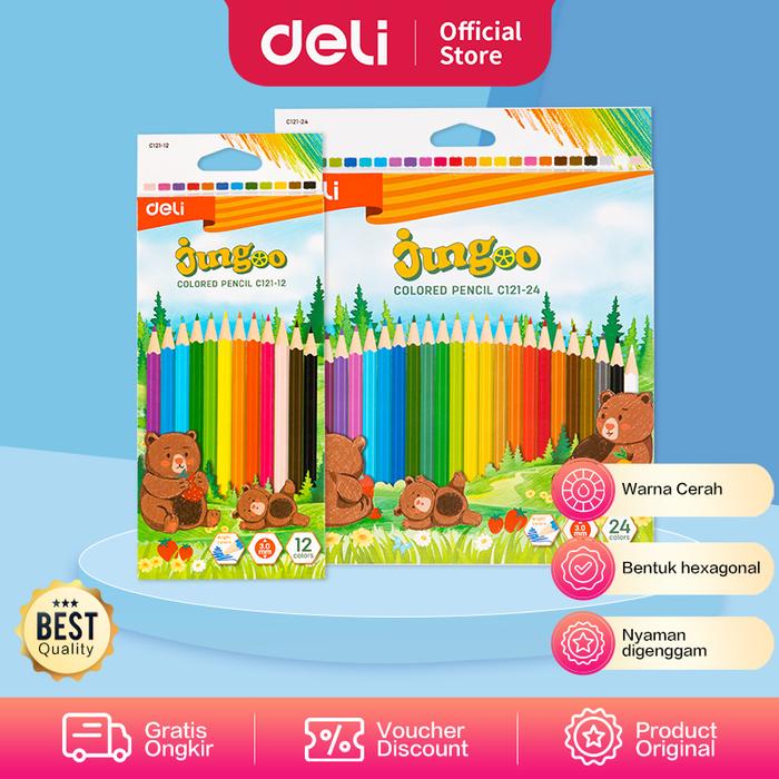 Jual Deli Colored Pencil Pensil Warna Lucu Pewarnaan Cerah EC121