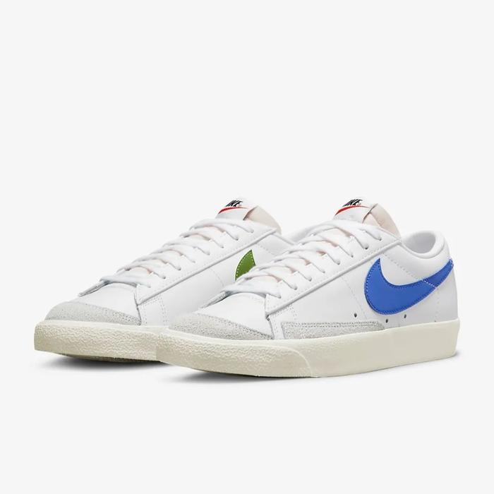 NIKE BLAZER LOW 77 VINTAGE WHITE/CHLOROPHYLL/SAIL/MEDIUM BLUE 42