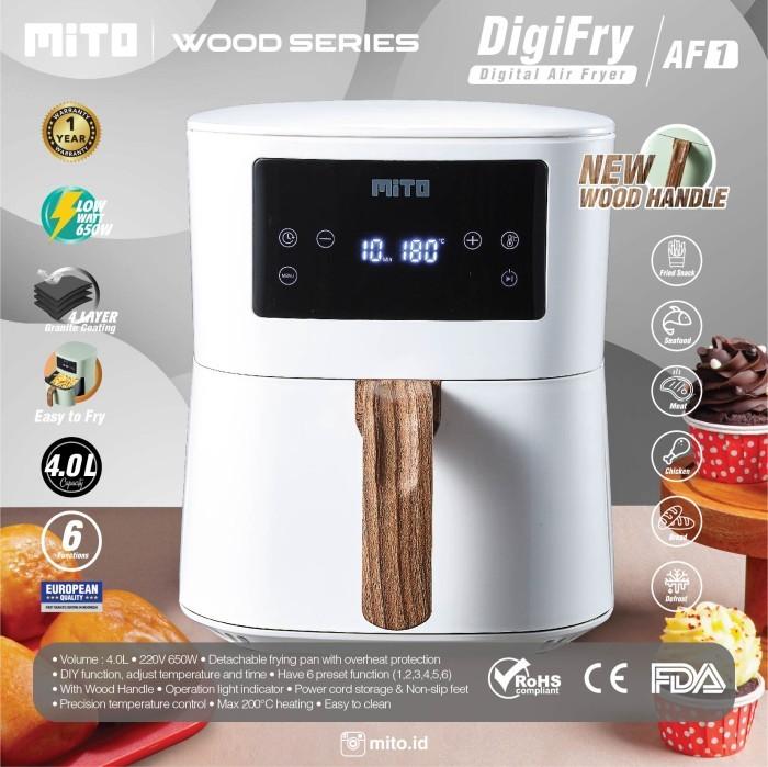 Gambar MITO / MITOCHIBA Digital Air Fryer DigiFry AF1 4 Liter - Low Watt - Putih dari Harapan Baru Electronics undefined Tokopedia