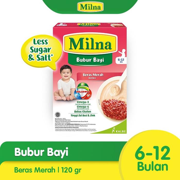 Gambar Milna Bubur Regular 6+ Beras Merah 120gr dari milkbabyonline undefined Tokopedia