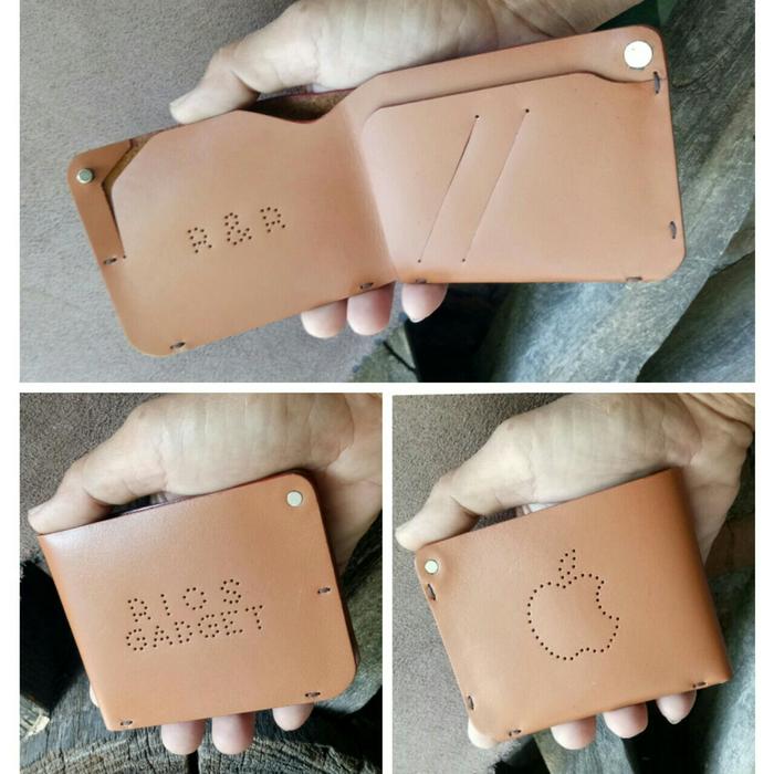 Gambar dompet kulit magnet simple - magnetic slim wallet Hitam Kartu Uang - Cokelat dari Alergimesin undefined Tokopedia