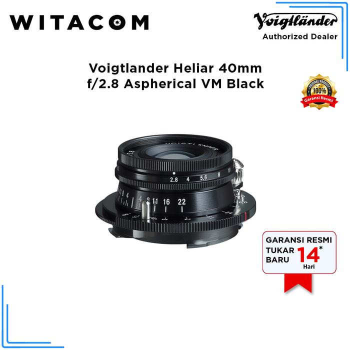 Gambar Lensa Voigtlander Heliar 40mm f/2.8 Aspherical for VM-Mount - Hitam dari Witacom undefined Tokopedia