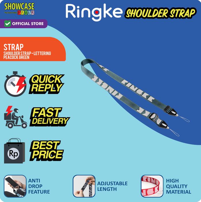 Gambar Ringke Compatible For Shoulder Strap Tali lanyard Gadget Camera Handphone Nylon - S-Letter Green dari ShowcaseFever undefined Tokopedia