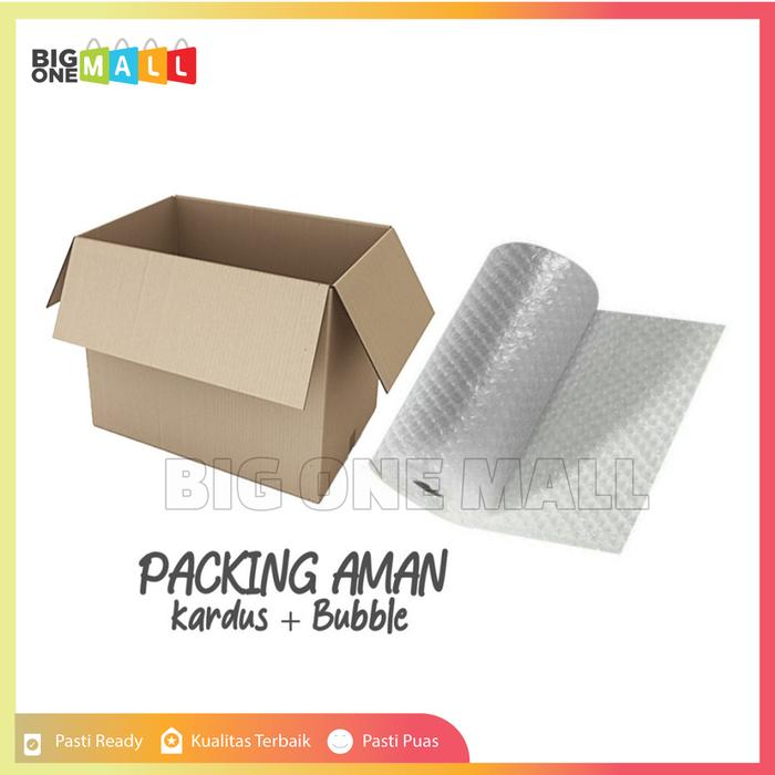 Gambar Packing Tambahan Kemasan Kardus dan Bubble Wrap - Bubble + Kardus, M dari BigOneMall undefined Tokopedia