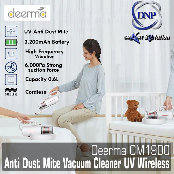 Gambar DEERMA CM1300 Vacuum Vacum Cleaner Tungau Kasur Sofa ANTI UV MITES BED - CM1900 dari DNP Smart Solution undefined Tokopedia