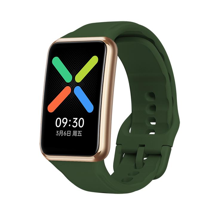 Gambar Finchy Silicone Strap For Oppo Watch Free Bracelet Sporty Wristband - Army dari Finchy Indonesia undefined Tokopedia