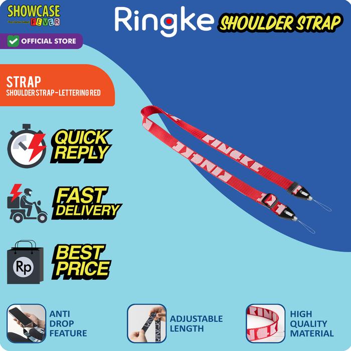 Gambar Ringke Compatible For Shoulder Strap Tali lanyard Gadget Camera Handphone Nylon - S-Letter Red dari ShowcaseFever undefined Tokopedia