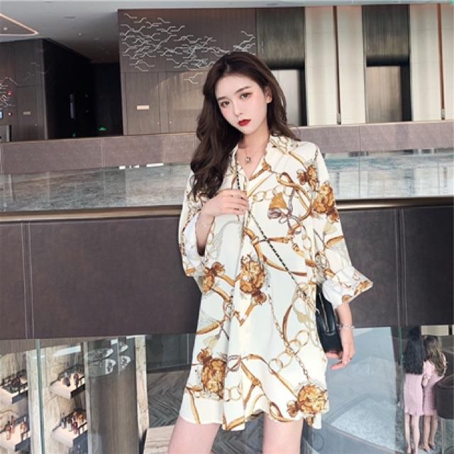 Gambar 5352 Atasan Kemeja Oversize LOXI/Kemeja Panjang Fashion Import Korea - Putih dari Tyna Fashion Shop undefined Tokopedia