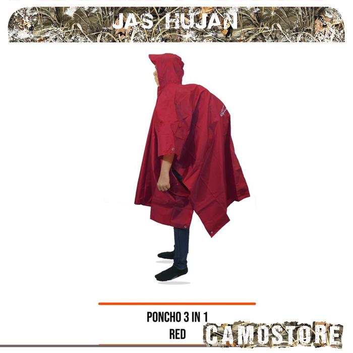 Gambar Jas Hujan Ponco 3 in 1 Dhaulagiri Ultralight - Marun dari Camostore Makassar undefined Tokopedia