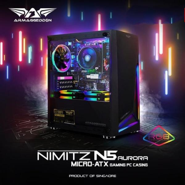 Gambar Armaggeddon Nimitz N5 Aurora Micro ATX  Pc Tempered - Hitam dari SuperstoreComputindo undefined Tokopedia