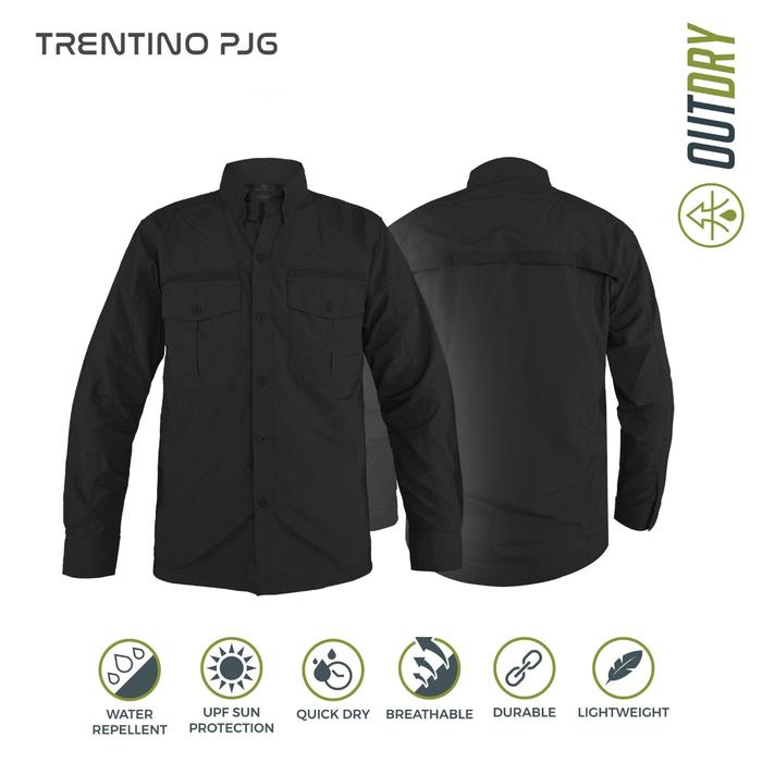 Gambar Consina Trentino Kemeja Lengan Panjang Outdoor Gunung | Quickdry - Hitam Size M dari Consina Official Store undefined Tokopedia