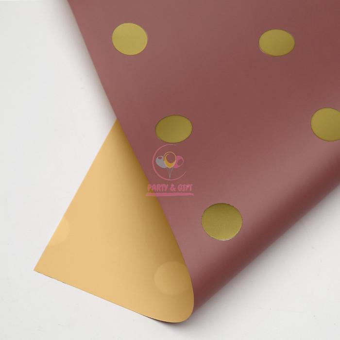 Gambar Kertas Buket Bunga Polka Dot Emas / Gold Flower Bouquet Wrapping - Rictorian Rose dari Party & Gift Shop undefined Tokopedia