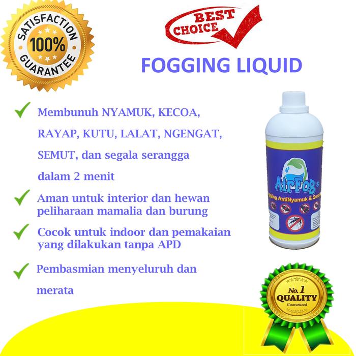 Gambar AIRFOGs OBAT FOGGING NYAMUK,KECOAK, ANTI SEGALA SERANGGA, 1 LITER - INDOOR (UNGU) dari Dailystore HQQ undefined Tokopedia