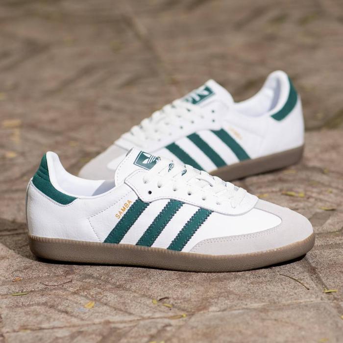 Jual ADIDAS SAMBA OG WHITE GREEN SOL 