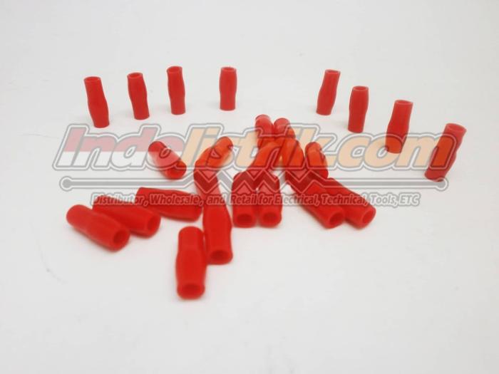 Gambar Vinyl End Cap / Pelindung Skun Kabel V 2 Nintoku - Merah dari INDOLISTRIK OFFICIAL TNG undefined Tokopedia