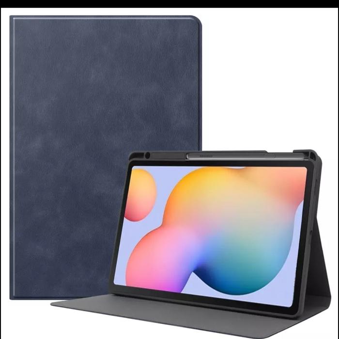 Gambar Flip Book Cover Leather Case Samsung galaxy Tab S6 Lite SM-P610 - Navy dari sun-accesorieshp undefined Tokopedia