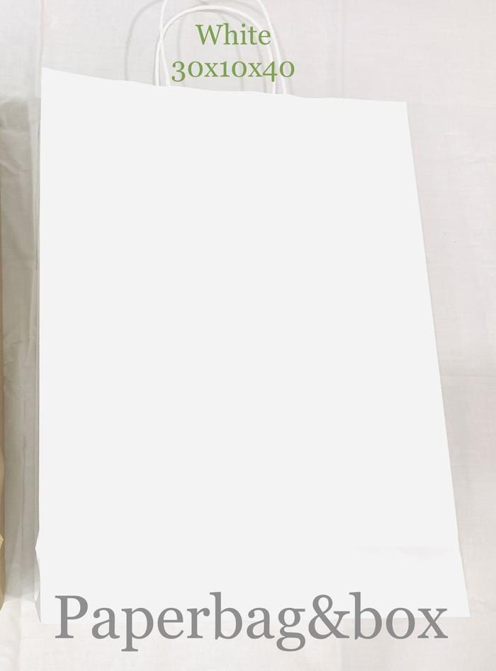 Gambar BROWN paper bag 30x10x40, paperbag warna, kantong kertas, tas kertas - Putih dari Paperbag&box undefined Tokopedia