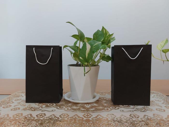 Gambar paper bag hitam polos / paperbag tas kertas hitam - Kakak Kecil dari CV. Anindya MItra Utama undefined Tokopedia